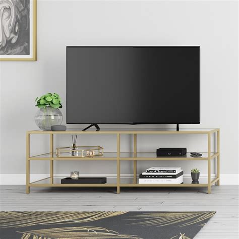 Dunelm Claudia Gold Effect Wide Tv Stand Gold Shopstyle