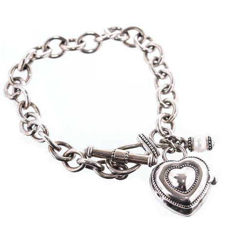 Ecclissi Sterling Silver Charm Watch Bracelet Ebth