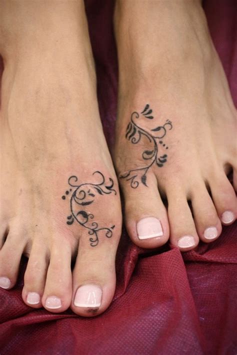 Interesting Simple Painted Foot Tattoo Tattooimages Biz