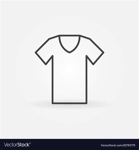 T Shirt Outline Icon Tshirt Symbol Royalty Free Vector Image