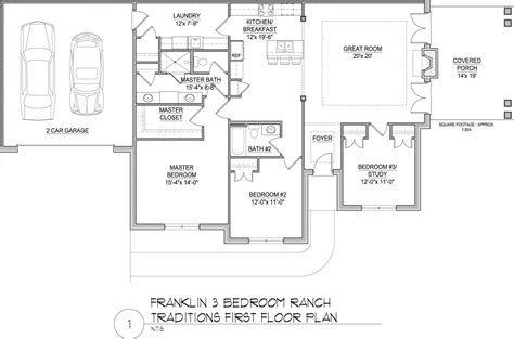 New 3 Bedroom Ranch Floor Plan At The Tradition Floor Plans Floor