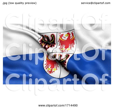 3D Illustration of the Italian State Flag of Trentino-South Tyrol ...