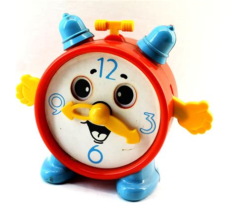 Vintage Toy Red Wind Up Alarm Clock By By Hobartcollectables