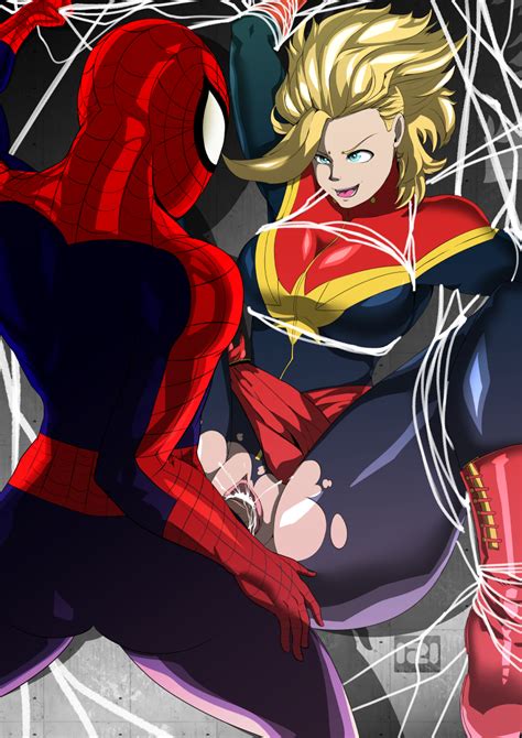 Com Captain Marvel Vs Spiderman By 121gigawatts Hentai Foundry