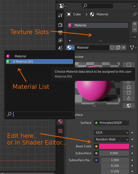 Blender Material Managerslots Materials And Textures Blender