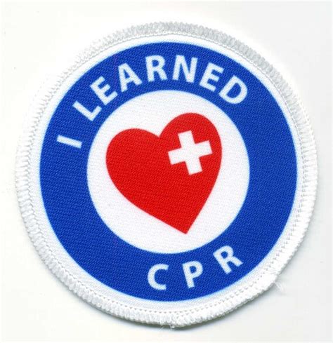 Items Similar To Cpr First Aid Certified Heart Symbol Warning Patch On Etsy