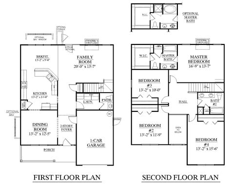 2 Story Square House Floor Plans Floorplansclick