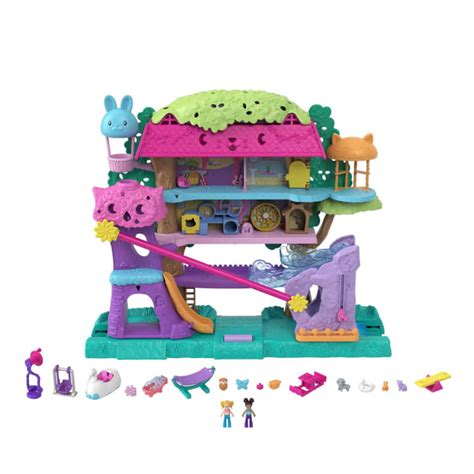 Polly Pocket Pollyville Pet Adventure Treehouse Playset Toyworld