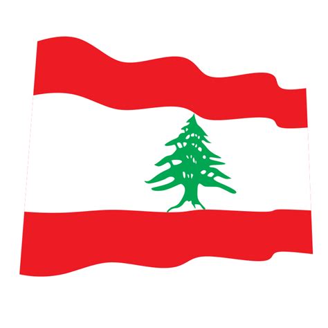 Waving Flag Of Lebanon Openclipart