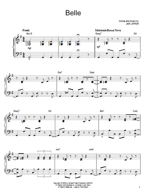 Belle (Easy Piano) - Print Sheet Music Now