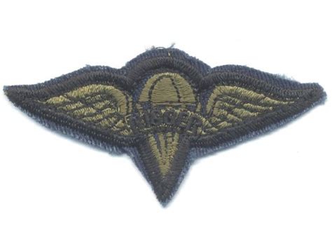 Us Army Parachute Rigger Badge Embroidered Black And Olive Green