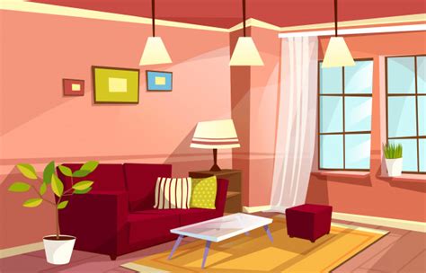 149.03kb light living room couch interior design services, light png size: Cartoon living room interior background template. cozy ...