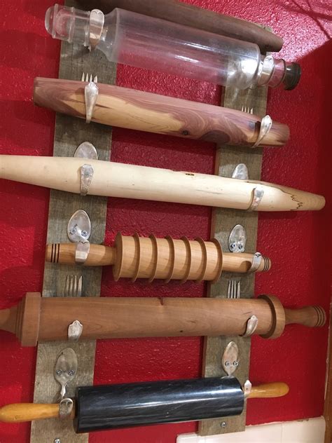 To Rolling Pin Wall Rack Hanger Assorted Hooks Hangers Etsy