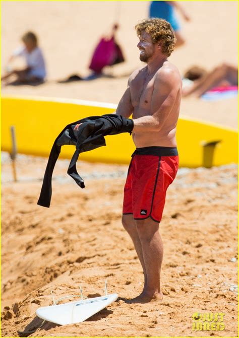 Simon Baker Shows Off His Shirtless Body Surfing Photo 3286757