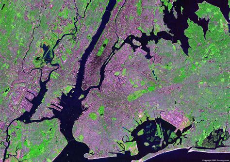 New York City Satellite Image Copy Russ George