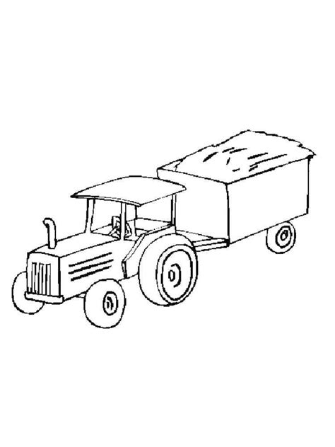 Tractor Trailer Coloring Page Sketch Coloring Page