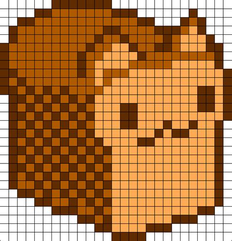 Kitty Bread Perler Bead Pattern Bead Sprite Pixel Art Pattern