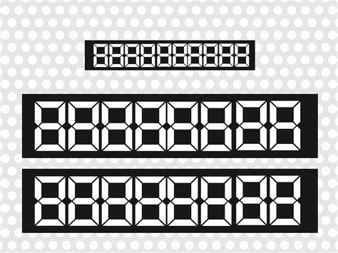 Digital Numbers Vector At Collection Of Digital