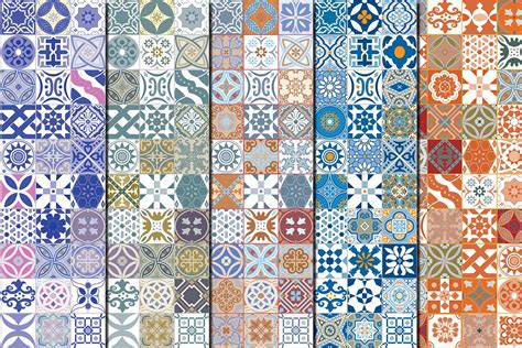 Moroccan Tiles Ethnic Seamless Patterns 210029 Patterns Design Bundles