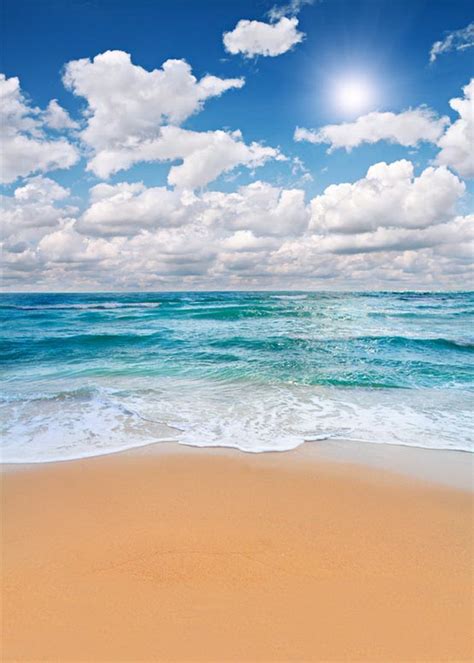 Buy Scenery Vinyl Cloth Sky Blue Sea Beach Photography