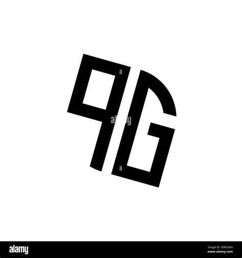 Pg Logo With Geometric Shape Vector Monogram Design Template Isolated