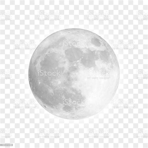 Bulan Purnama Yang Realistis Ilustrasi Stok Unduh Gambar Sekarang