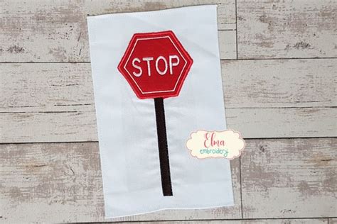 Embroidery Sewing And Fiber Mini Stop Sign Embroidery Design Small Stop