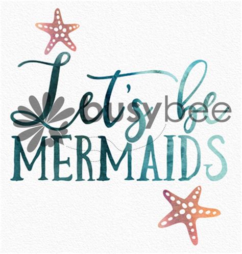 Instant Download Lets Be Mermaids Print 8x10 Mermaid Etsy
