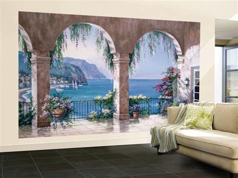 Mediterranean Arch Wallpaper Mural Home And Kitchen Mural