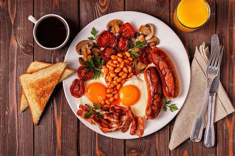 Full English Breakfast By Tatianabralnina On Creativemarket Breakfast
