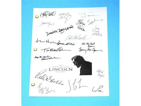 Lincoln Movie Script Signed Screenplay Autographed Steven Etsy