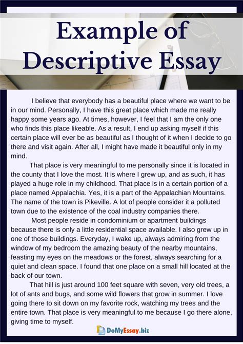 Descriptive Essays Examples