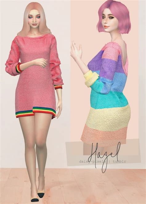 Hazel Sweater Dress At Daisy Pixels Sims 4 Updates