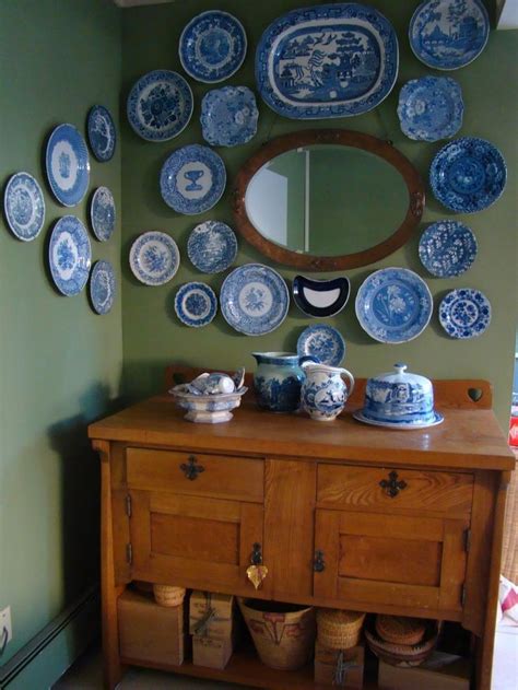 Blue And White Plates To Hang On Wall Dream House