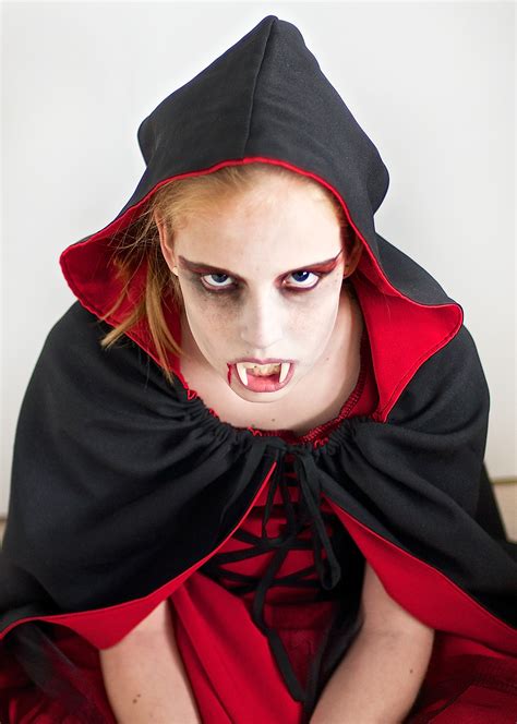 Scary Vampire Girl For Carnival Simple Colorful