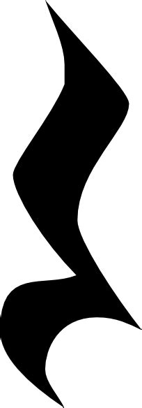 Rests are intervals of silence in pieces of music, marked by symbols indicating the length of the pause. Quarter Rest Black, No Stroke Clip Art at Clker.com - vector clip art online, royalty free ...