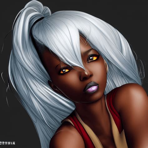 African American Anime Girl Wakanda Forever · Creative Fabrica