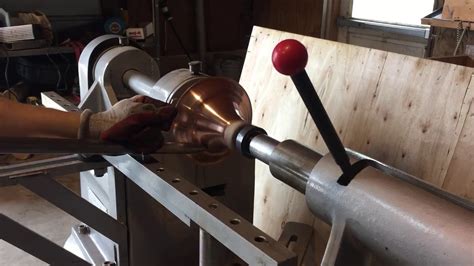 Spinning Of The Copper Bell On D31 Manual Spinning Lathe Youtube