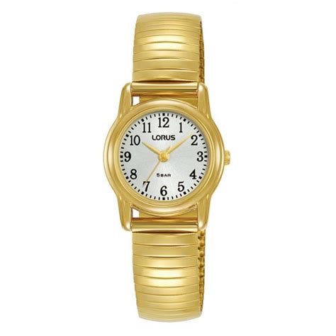 Ladies Lorus Quartz Gold Tone Watch Bracelet Rrx34hx9