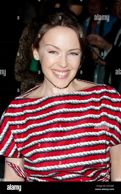 Kylie Minogue Attending The Yves Saint Laurent Ready To Wear Spring Summer 2012 Show During