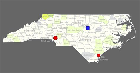 Nc State Map With Cities Map