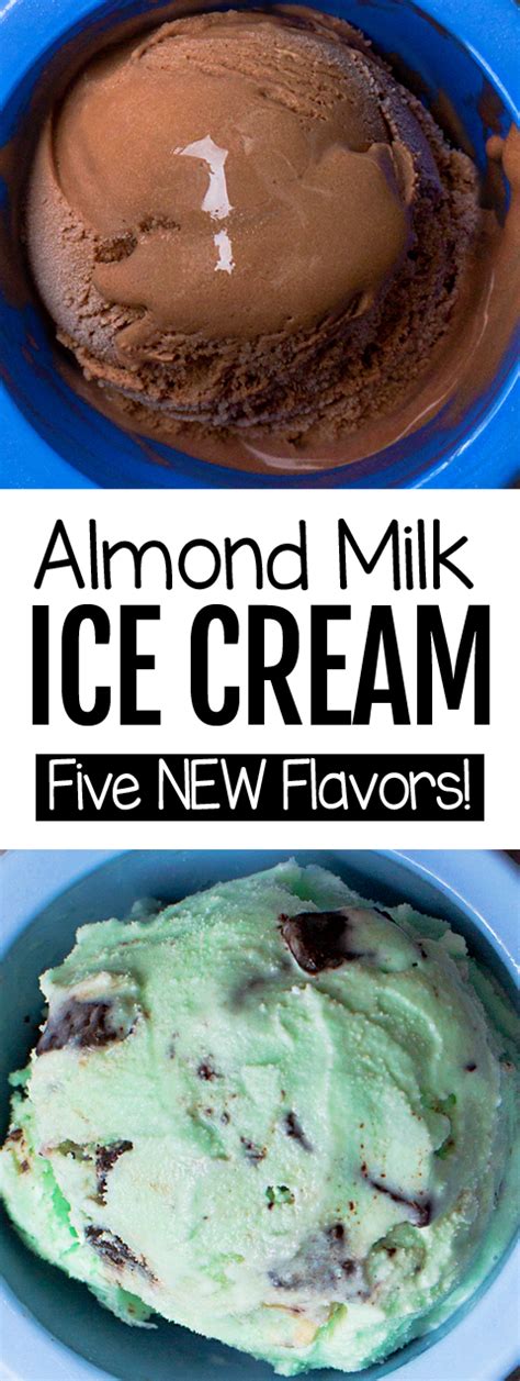 An Ice Cream Dish With Chocolate And Mint On Top And The Words Almond