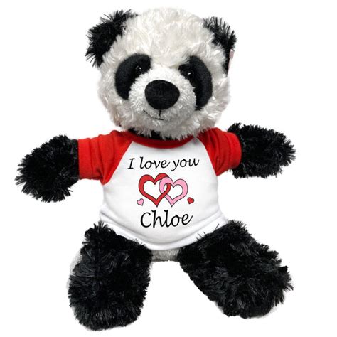 Personalized I Love You Panda 12 Plush Tubbie Wubbie Panda Mandys