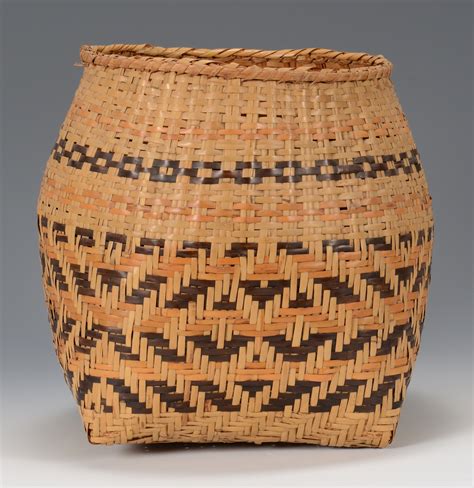 Lot 520 3 Cherokee River Cane Baskets Case Auctions