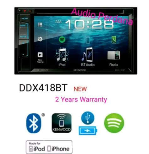 Jual Kenwood DDX 418BT Head Unit Double Din Android Multimedia Di Lapak