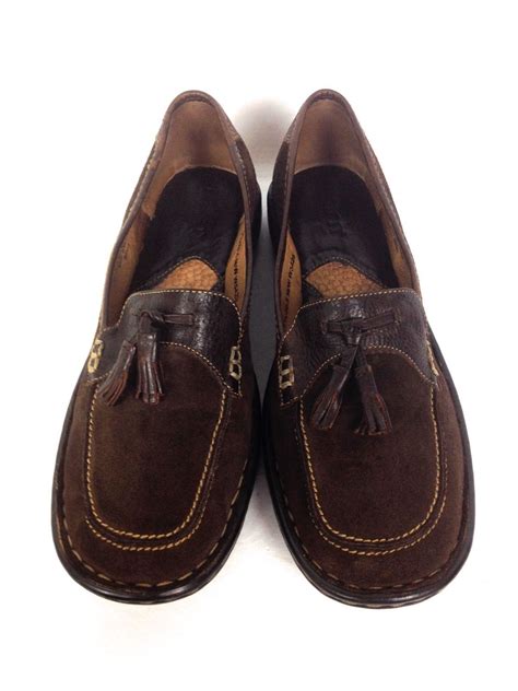 Born Shoes 75 Womens Brown Leather Loafers For Sale Item 1474120