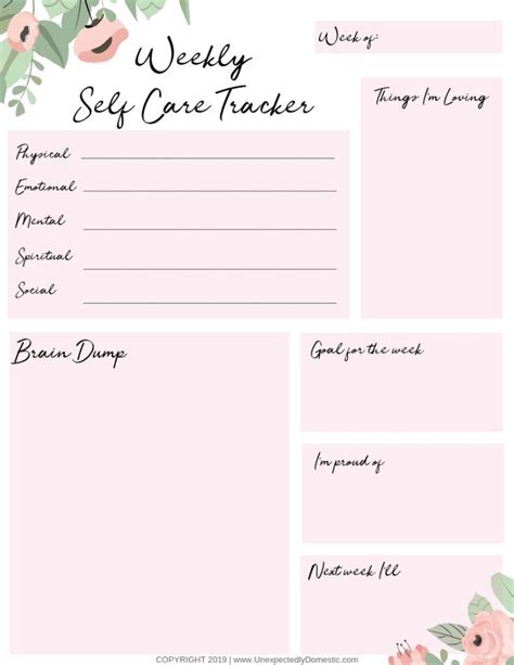 Free Printable Self Care Worksheets Printable Templates