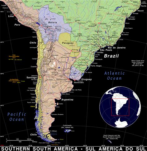 Geography Map Of South America