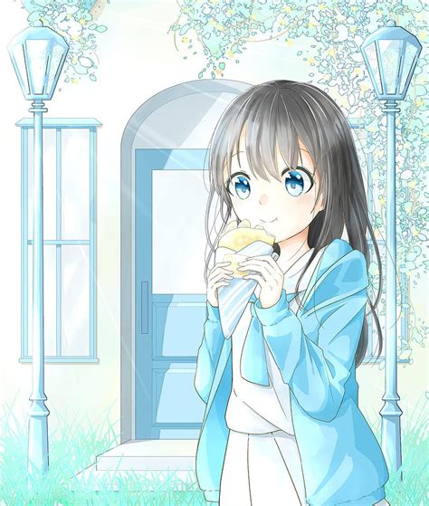 Girl Glance Dessert Anime Art Light Hd Phone Wallpaper Peakpx