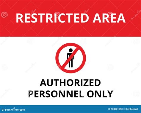 Restricted Area Authorized Personnel Only Red Warning Sign